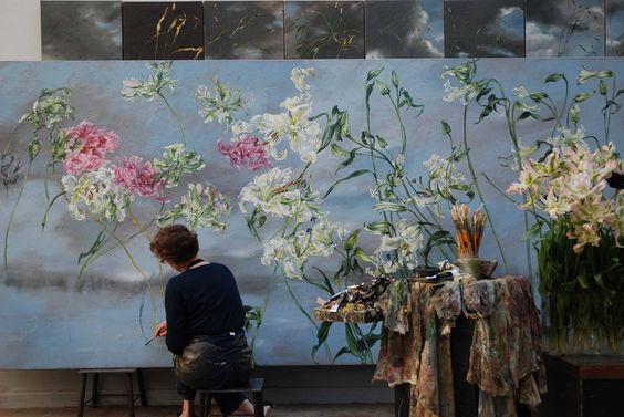 Una de mis musas: Claire Basler pintando en su Chateau